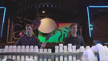 Sound check on the PVC pipes